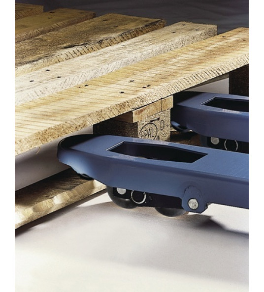 PALLETWAGEN VORK-L. 800MM DRGVERM. 2.500KG STAAL DUIFBLAUW PUR/PA TECWERK