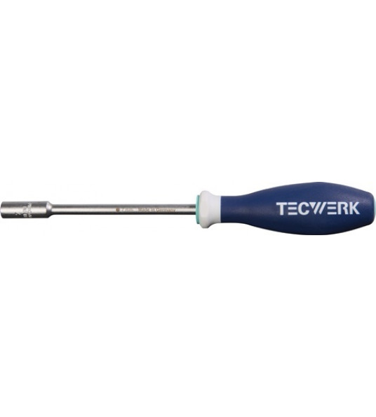 TECWERK ZESKANTDOPSLEUTEL SW 7 MM KLING 125 MM TOTALE LENGTE 240 MM 3-COMPONENT