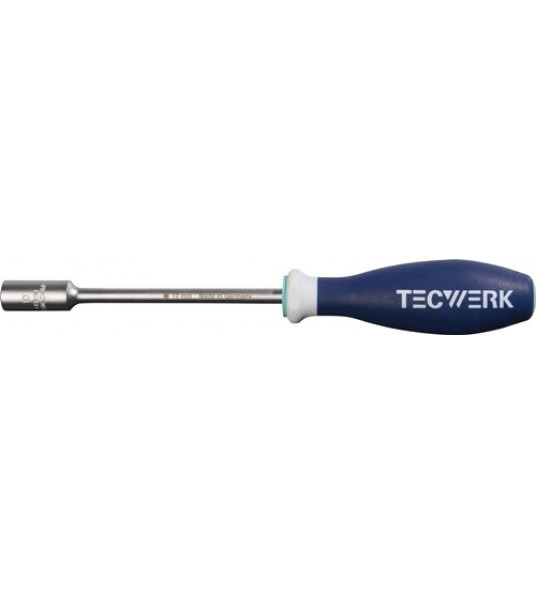 TECWERK ZESKANTDOPSLEUTEL SW 10 MM KLING 125 MM TOTALE LENGTE 240 MM 3-COMPONENT