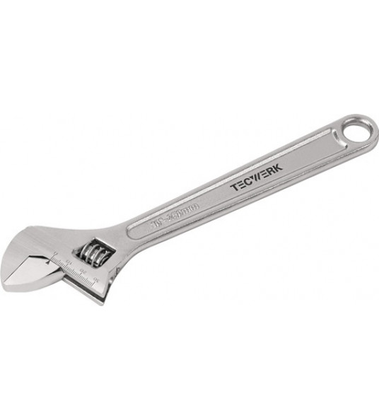 VERSTELBARE MOERSLEUTEL MAX. 19 MM LENGTE 150 MM MET INSTELSCHAAL TECW