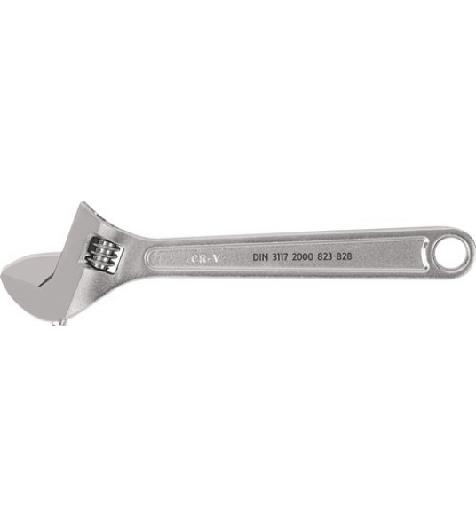 VERSTELBARE MOERSLEUTEL MAX. 19 MM LENGTE 150 MM MET INSTELSCHAAL TECW