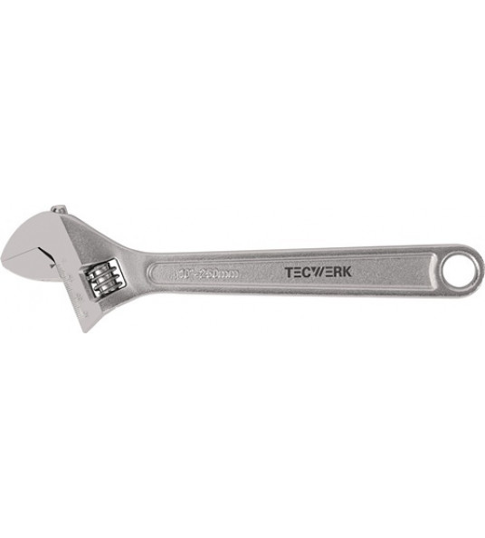 VERSTELBARE MOERSLEUTEL MAX. 19 MM LENGTE 150 MM MET INSTELSCHAAL TECW