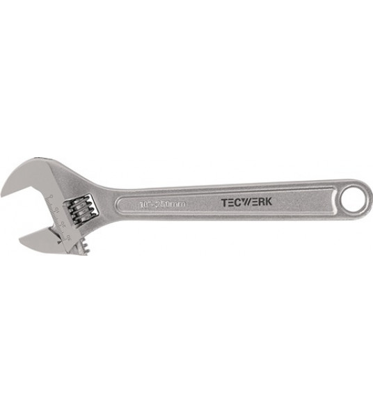 TECWERK VERSTELBARE MOERSLEUTEL MAX. 28 MM LENGTE 250 MM 10" MET INSTELSCHAAL
