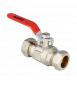BONFIX 832715 KOGELKRAAN 22 X 22MM KNEL MET RODE HENDEL