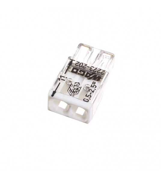 WAGO 2V LASKLEM MINI WIT 2X0.5-2.5 (100 STUKS)