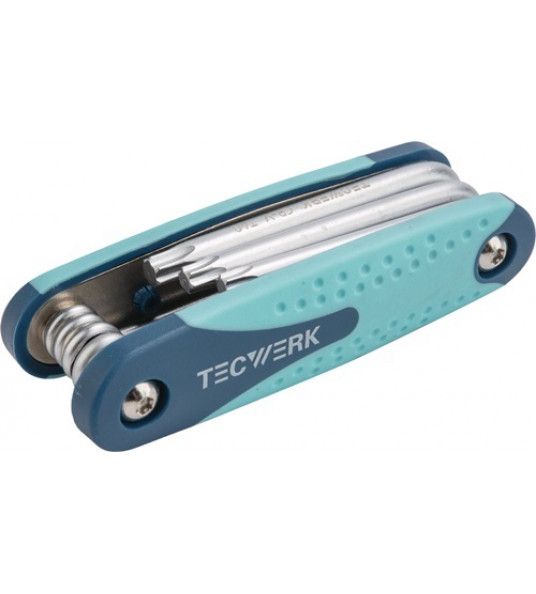TECWERK TORXSLEUTELSET 8-DELIG HANDKLAPHOUDER TX9-TX40 S2-STAAL