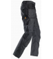 SNICKERS 6224 ALLROUNDWORK CANVAS STRETCH TROUSERS MET HOLSTERPOCKETS ZWART/GRIJS MT 46