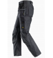 SNICKERS 6224 ALLROUNDWORK CANVAS STRETCH TROUSERS MET HOLSTERPOCKETS ZWART/GRIJS MT 48