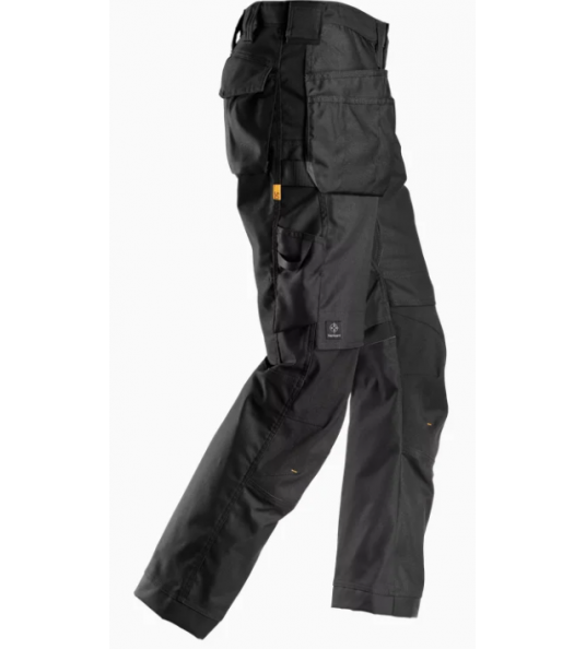SNICKERS 6224 ALLROUNDWORK CANVAS STRETCH TROUSERS MET HOLSTERPOCKETS ZWART MT 52