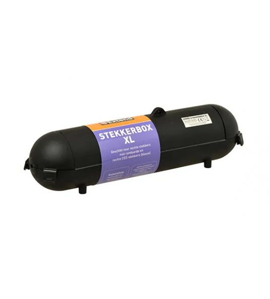 WATERDICHTE STEKKERBOX ZWART XL - 370X85MM