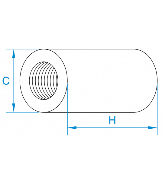 RONDE KOPPELMOEREN M6X30X10 IJZER GEGALVANISEERD