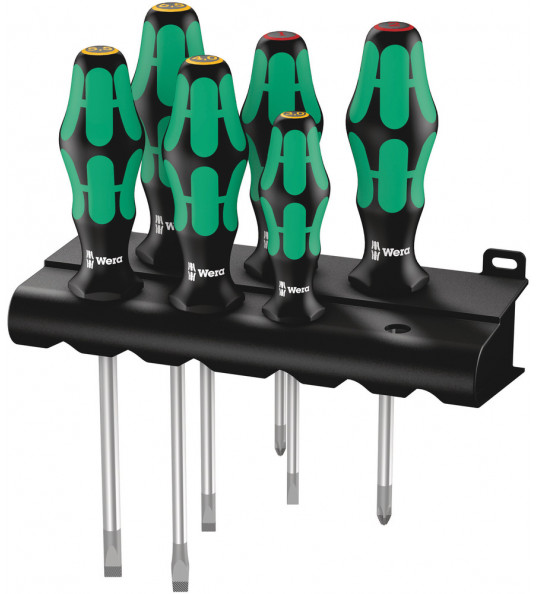 WERA SCHROEVENDRAAIERSET 334/6 KRAFTFORM PLUS LASERTIP 6-DELIG