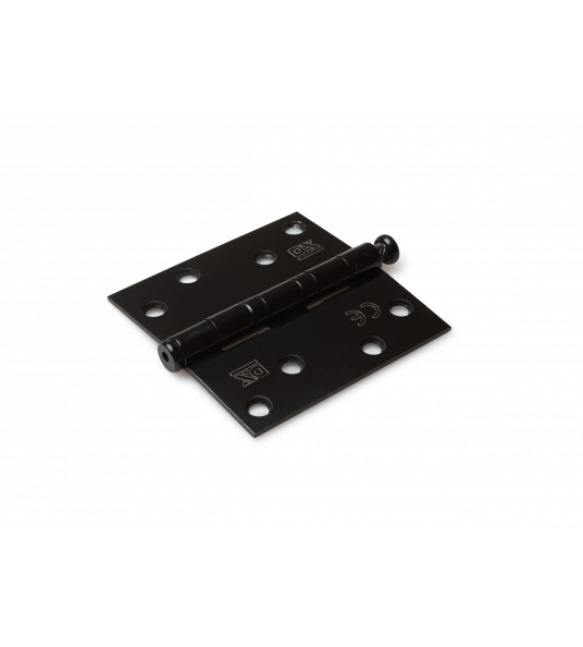 KOGELLAGERSCHARNIER 89X89 ZWART RECHTE HOEK