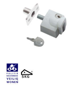 AXA OPLEGSLOT BUITENDRAAIEND 3012 WIT (1 SLEUTEL)