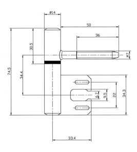 INSTEEKPAUMELLE SKN VERNIKKELD 75X14MM-M 7 DRAAD-STALENKOZIJN