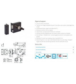 1754VS-1 LIPS-C2, CILINDEROPLEGSLOT MET LOSSE BUITENCILINDER, DAG- EN