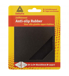 ANTI-SLIPRUBBER ZELFKLEVEND ZWART 90 MM X 100MM