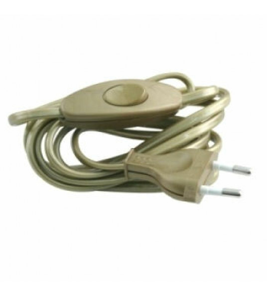 EURO-AANSLUITSNOER+SCHAK. 2M GOUD