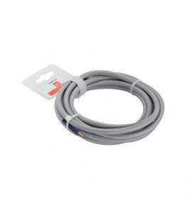 3 MTR.TEXTIELSNOER 2X0,75 GRIJS