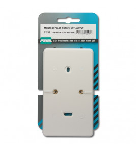 MONTAGEPLAAT DUBBEL WIT AW/PW