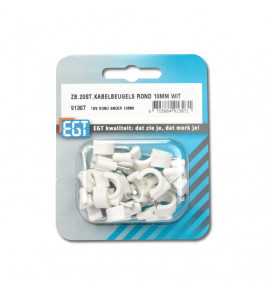 20 STUKS KABELBEUGEL ROND 10MM WIT