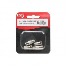 F-CONNECTOR 6.8MM (2 STUKS) + VERLOOP MALE / FEMALE KABELKEUR