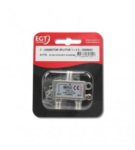 F-CONNECTOR SPLITTER 1->2 VOOR 5-2500MHZ KABELKEUR