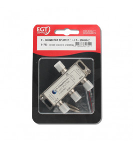 F-CONNECTOR SPLITTER 1->3 VOOR 5-2500MHZ