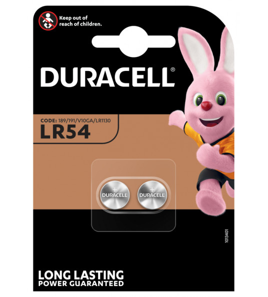 DURACELL BATTERIJ ALKALINE 1,5V LR54 (2 STUKS)