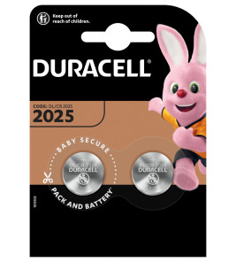 DURACELL BATTERIJ LITHIUM KNOOPCEL 3V CR2025 (2 STUKS)