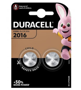DURACELL BATTERIJ CR2016 LITHIUM 3 VOLT (2 STUKS)