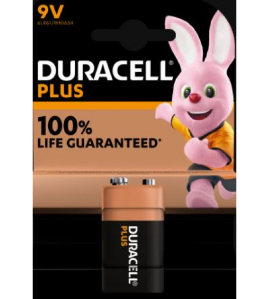 DURACELL BATTERIJ ALKALINE PLUS 9V BLOK