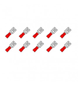 10 ST.KABELSCHOEN VLAKFEMALE 6,3 RD