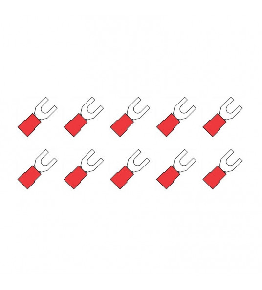 10 ST.KABELSCHOEN VORK 4MM ROOD