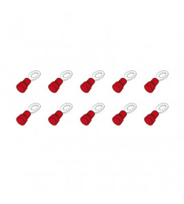 10 ST.KABELSCHOEN OOG 5MM ROOD