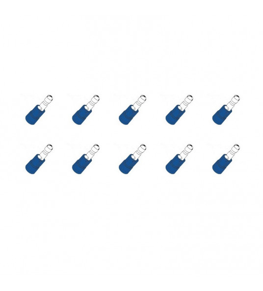 10 ST.KABELSCHOEN ROND MALE 4MM BL