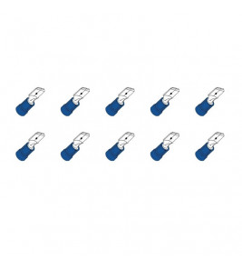 10 ST.KABELSCHOEN VLAK MALE 6,3 BL