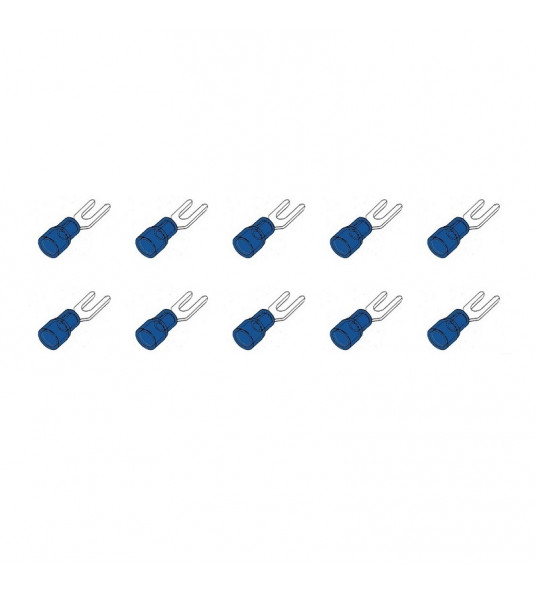 10 ST.KABELSCHOEN VORK 4MM BLAUW