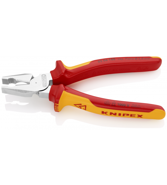 KNIPEX 02 06 180 KRACHT-KOMBITANG COMFORT 180 MM VDE