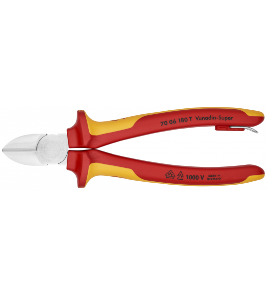 KNIPEX 70 06 180 ZIJSNIJTANG VERCHR./COMFORT 180 MM VDE 1000V