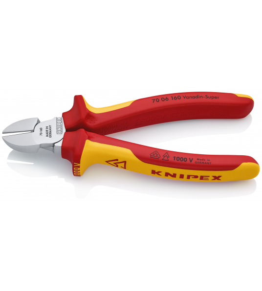 KNIPEX 70 06 160 ZIJSNIJTANG VERCHR./COMFORT 160 MM VDE 1000V