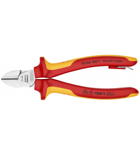 KNIPEX 70 06 160 ZIJSNIJTANG VERCHR./COMFORT 160 MM VDE 1000V