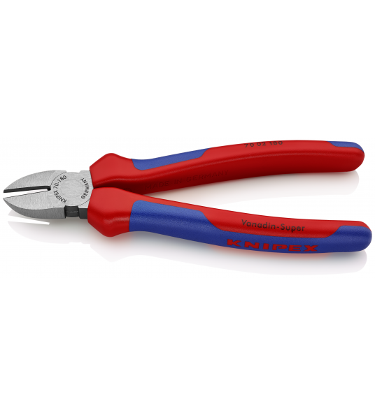 KNIPEX 70 02 180 ZIJSNIJTANG GEPOLIJST/COMFORT 180 MM