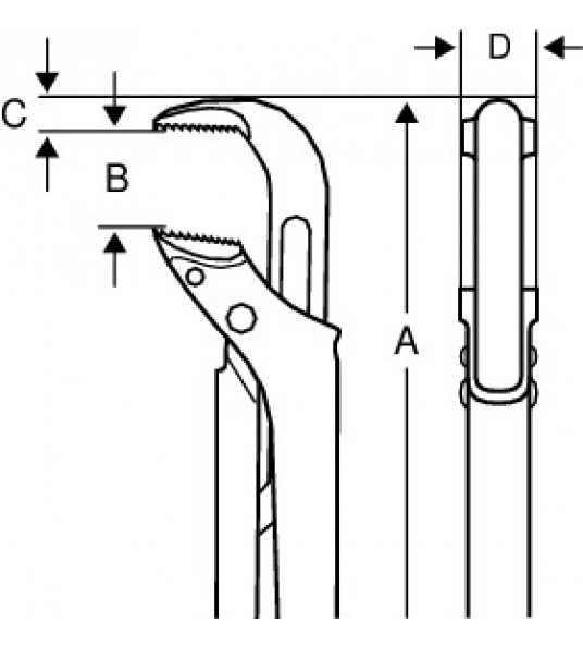 BAHCO 1420 ERGO PIJPTANG 1.5 " 430MM