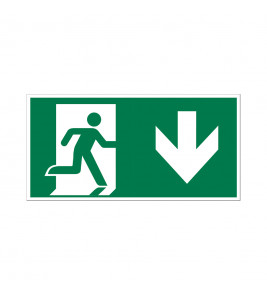 BORD 15X30CM VLUCHTWEG NAAR BENEDEN