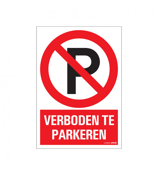 BORD VERBODEN TE PARKEREN 230X330 MM