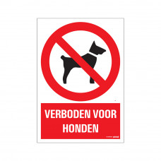 BORD 23X33CM COMBINATIE VERBODEN VOOR HONDEN