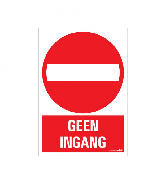 BORD GEEN INGANG 230X330 MM