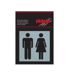 BORD ALULOOK DAMES/HEREN 80X80 MM ZELFKLEVEND