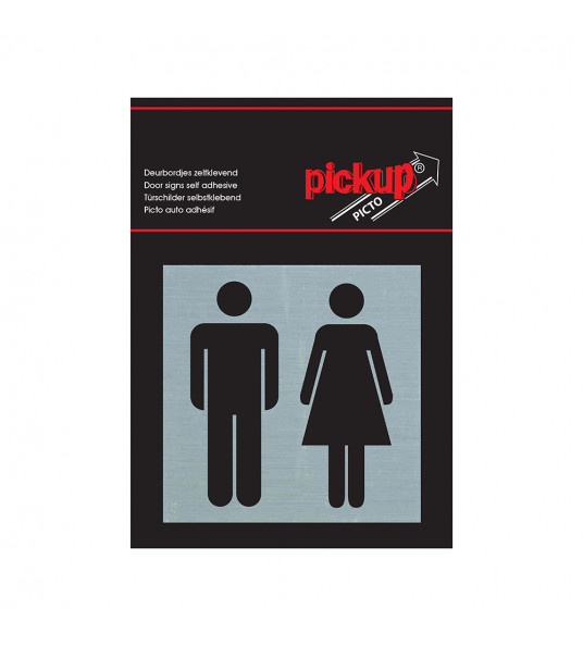 BORD ALULOOK DAMES/HEREN 80X80 MM ZELFKLEVEND